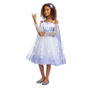 Kids Disney Frozen Elsa Deluxe Light Up Costume available M 7-8 & S 4-6